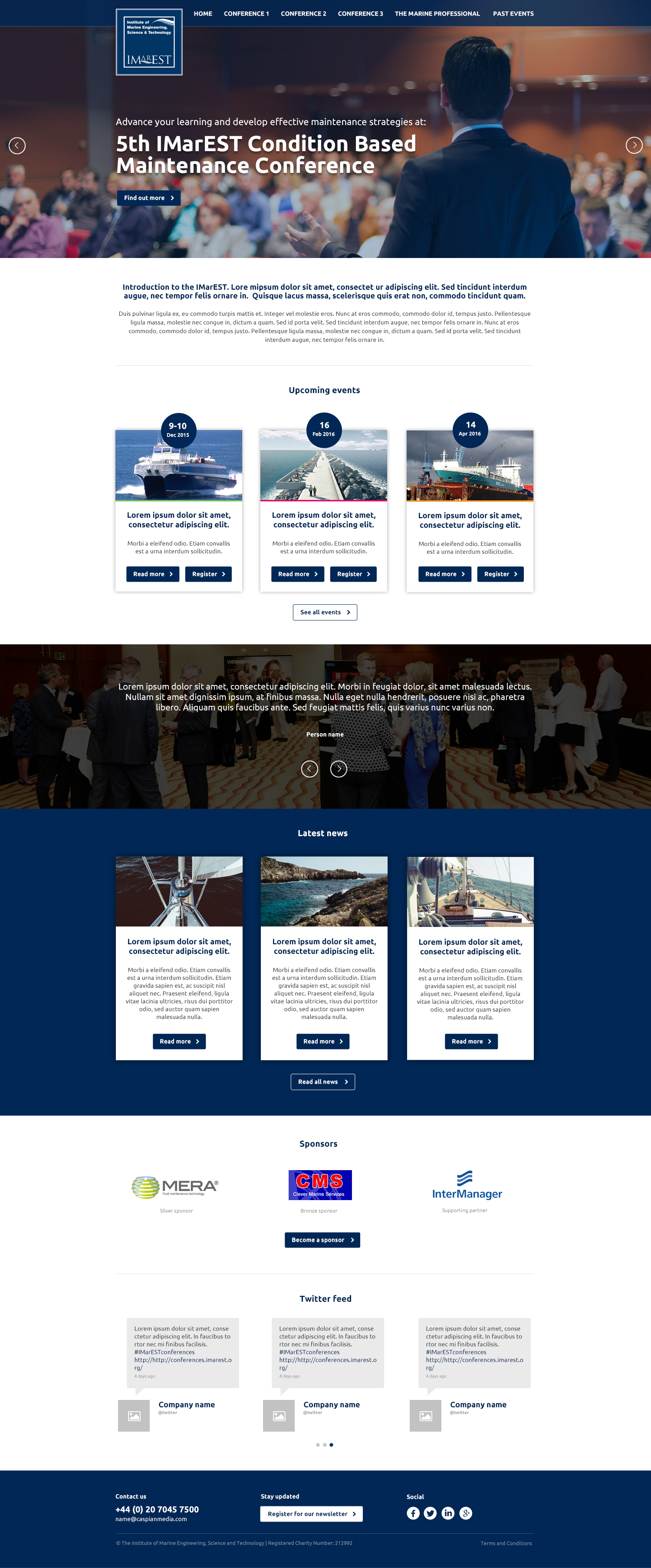 Imarest website design