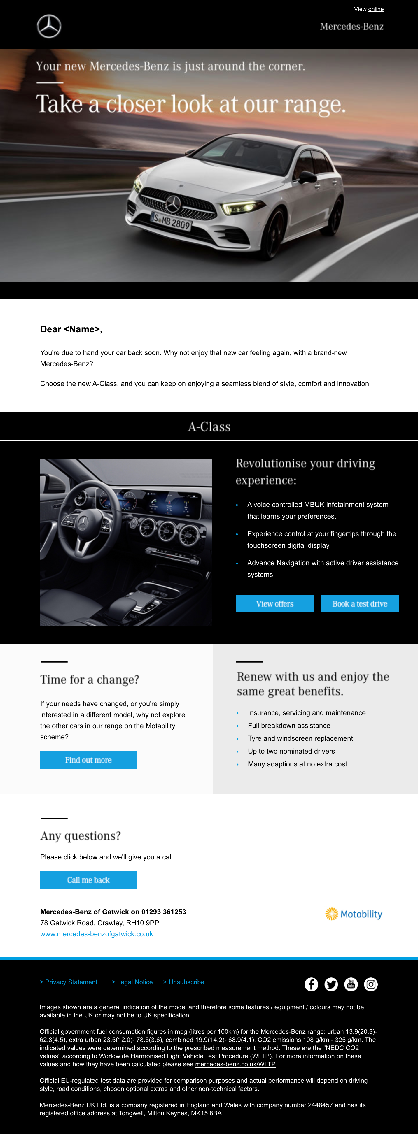 Mercedes-Benz email example