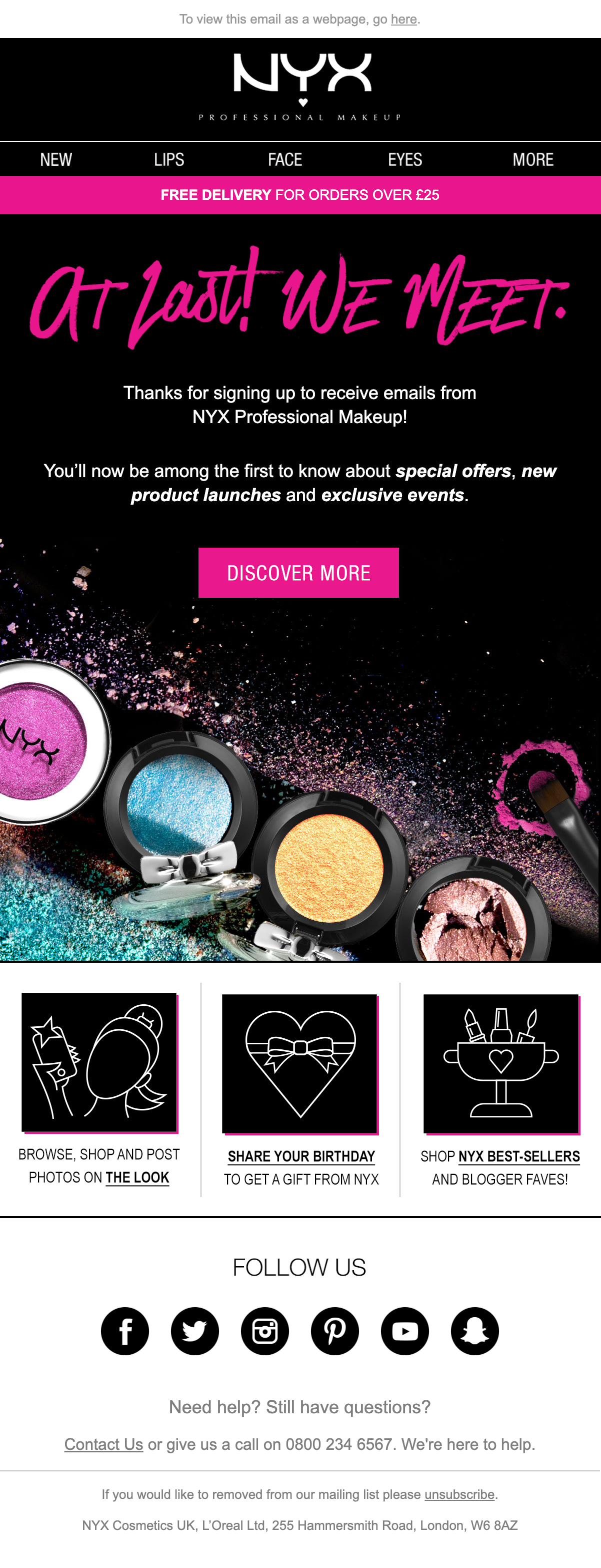 NYX email example